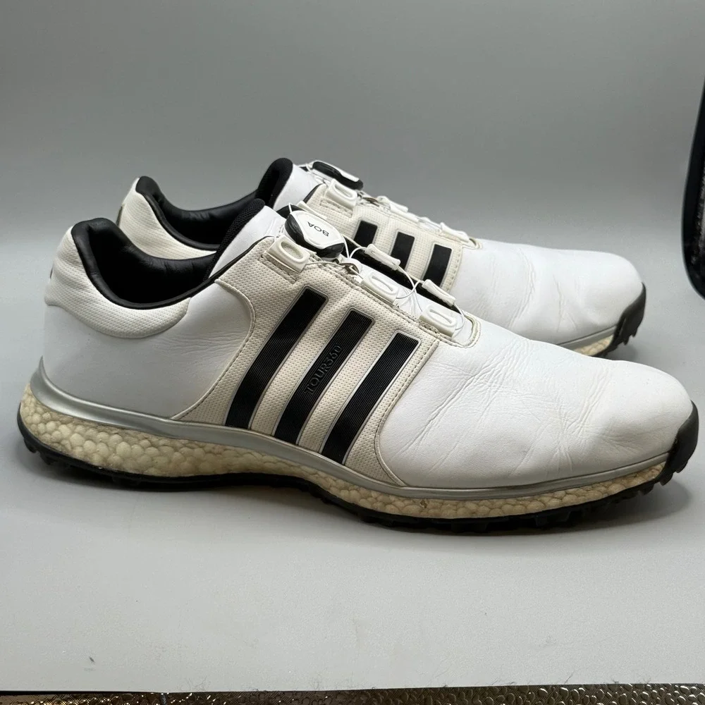 Adidas Tour360 XT-SL BOA Golf Shoes Men's 11.5 Spikeless White Black F34188